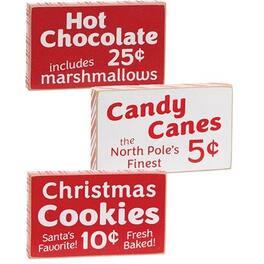 BreeBe - Candy Canes Hot Chocolate or Cookies Block 3 Asstd - Red, White