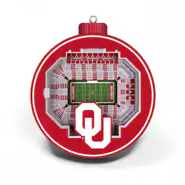 YouTheFan - Oklahoma Sooners 3D Stadium Ornament - Multicolor