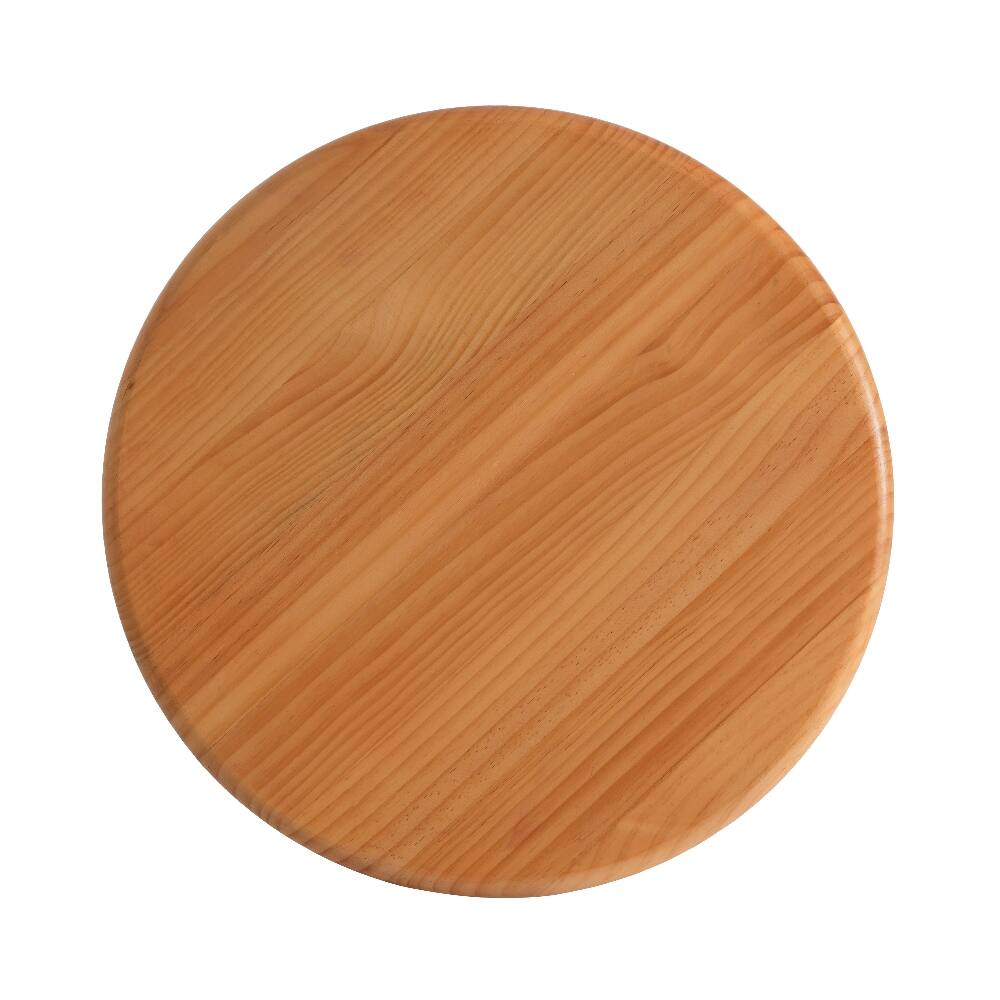 Alt View 6. Loheer - Loheer Natural Pine End Table Round Side Table Geometric Cross-Leg Modern Accent Table for Living Room - Natural.