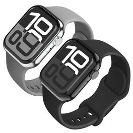 Vena - 2 Pack For Apple Watch Ultra 2 Band 49mm 45mm Series 9/8/7 44mm Series 6/5/4, Apple Watch Ultra Band, Gray+Black - Multi