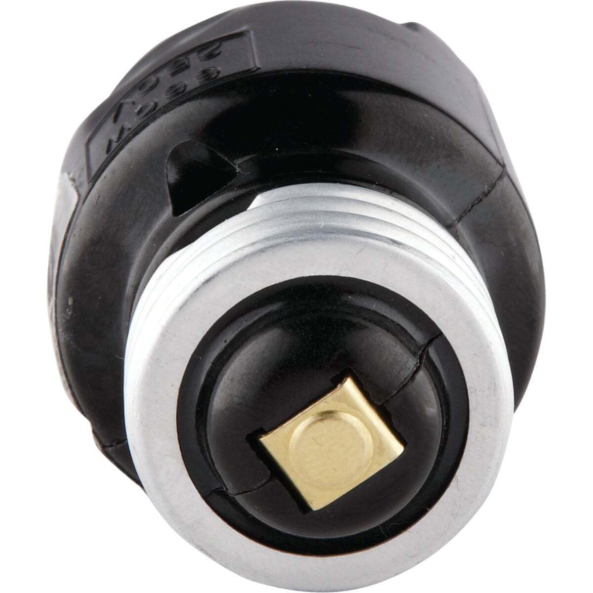 Alt View 1. Leviton - Medium-Medium Base Phenolic Lampholder Adapter One-Piece 1-3/16 Inch - Black.