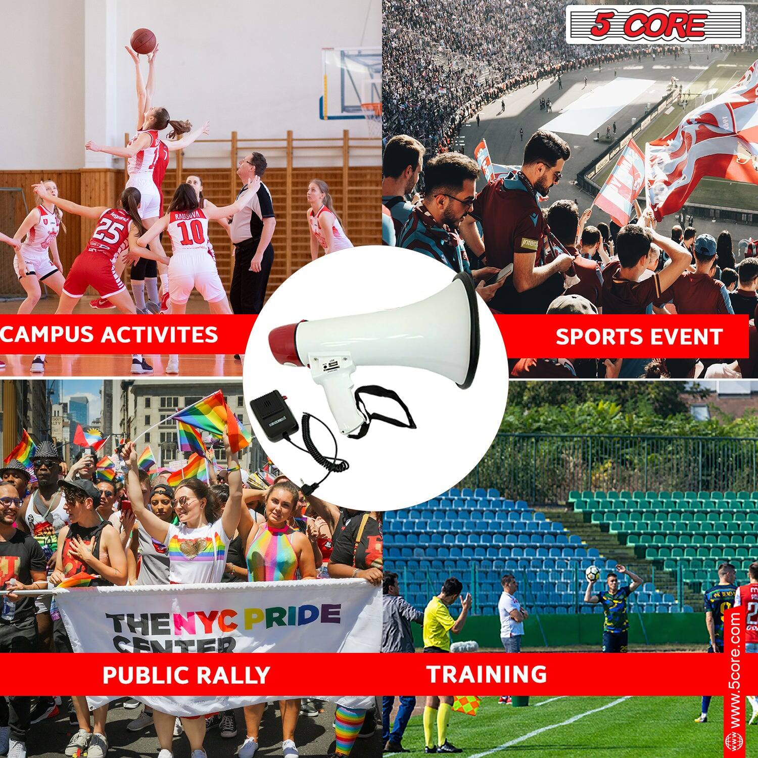 5 CORE

CAMPUS ACTIVITES

SPORTS EVENT

PUBLIC RALLY

TRAINING

www.5core.com