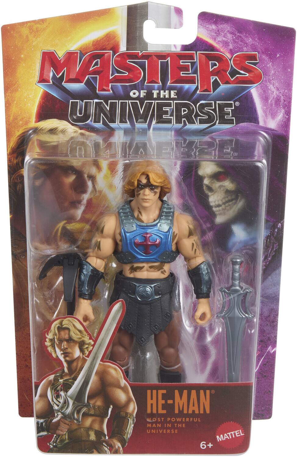 MASTERS OF THE UNIVERSE  
HE-MAN  
MOST POWERFUL MAN IN THE UNIVERSE  
MATTEL  
6+