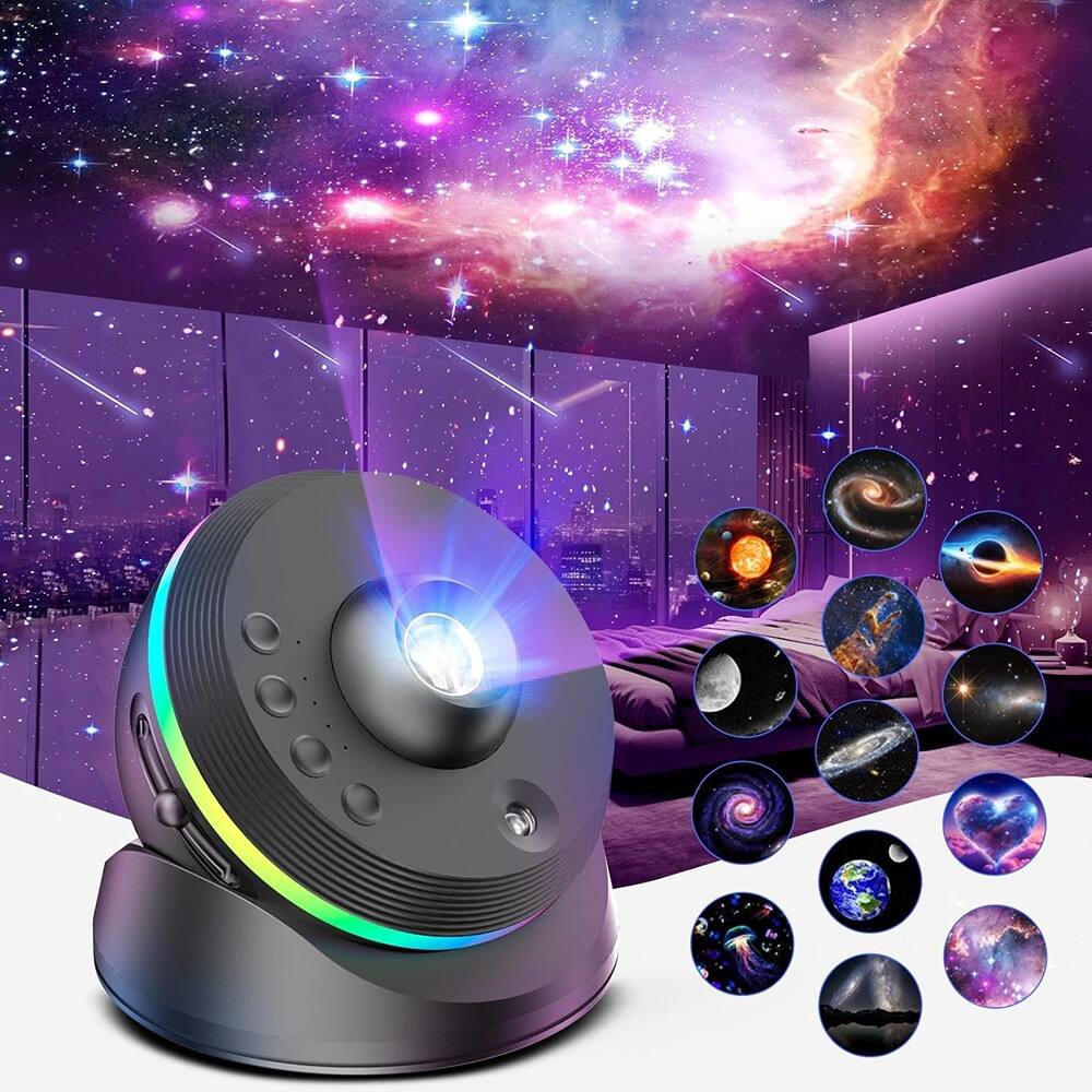 Front. ACJPR - Meteor Galaxy Projector, 13-in-1 Planetarium Star Projector with Solar System, Moon, and Constellation Night Light for B.