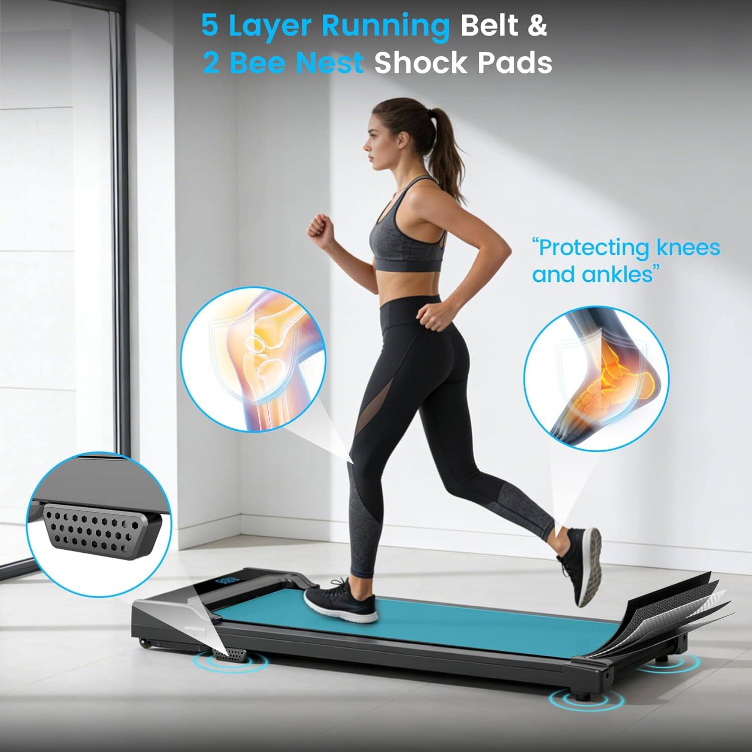 5 Layer Running Belt & 2 Bee Nest Shock Pads "Protecting knees and ankles"