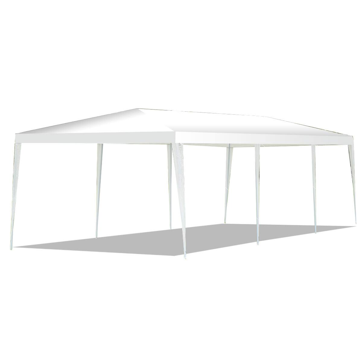 Costway - 10' x 30' Outdoor Wedding Party Event Tent Gazebo Canopy - White