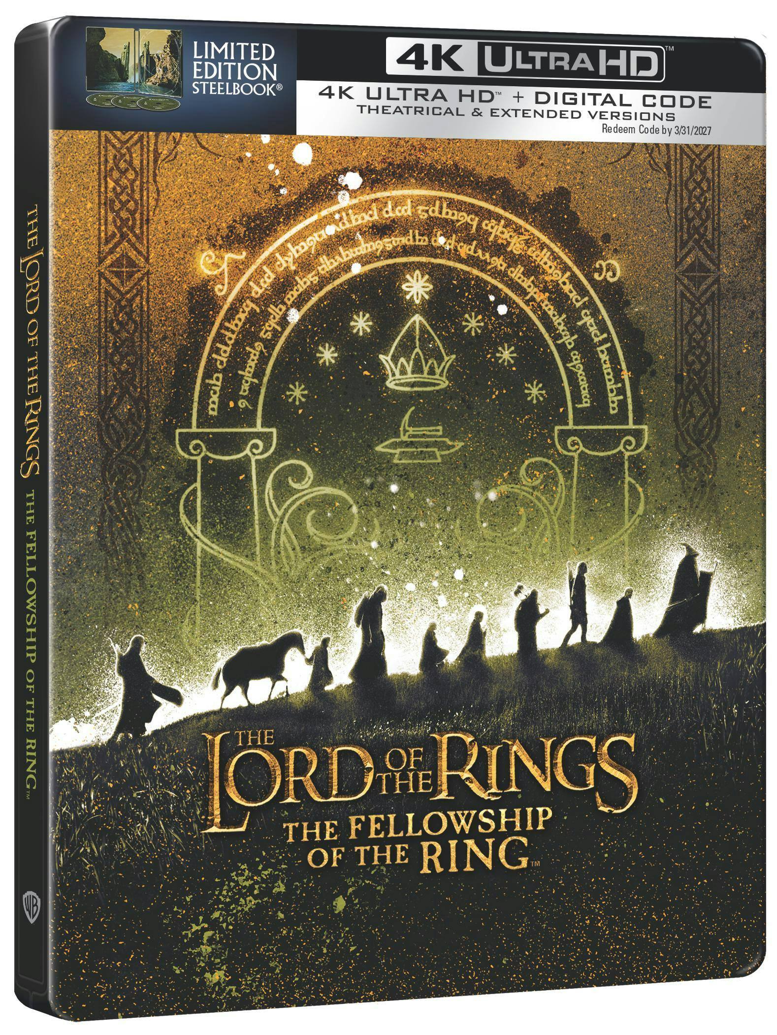 Angle. The Lord of the Rings: The Fellowship of the Ring (Steelbook)   - 4K Blu-Ray.