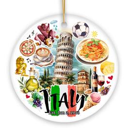 OrnamentallyYou - Artistic Italy Landmarks Ornament Italian Souvenir for Ceramic Christmas Gift - Multi-colored