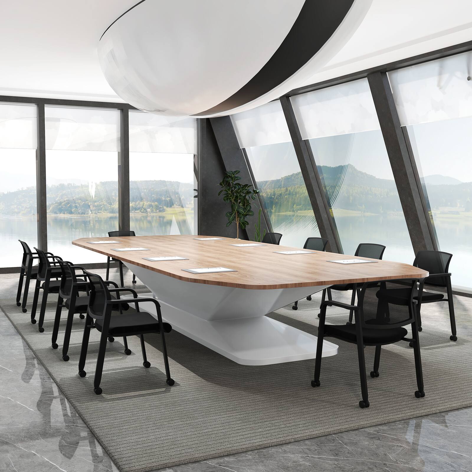 Alt View 8. Gymax - Gymax 8-Pack Office Conference Chair Set Mesh Guest Reception Stack Chairs w/ Caster Wheels - Black.