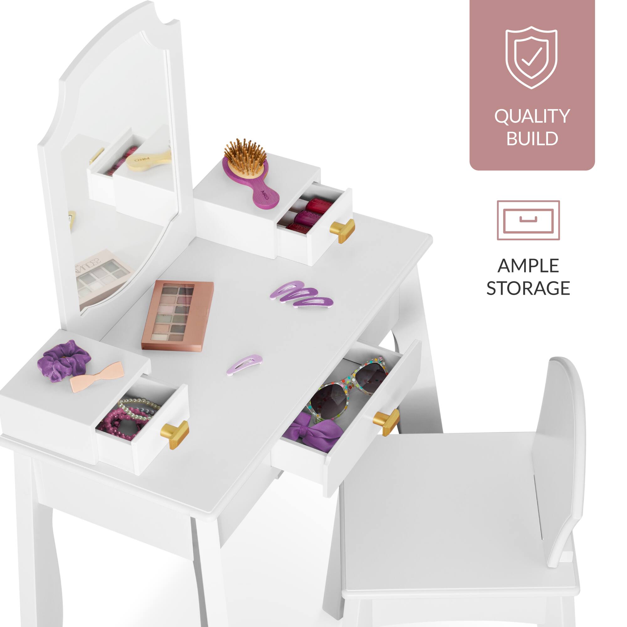 QUALITY BUILD  
AMPLE STORAGE