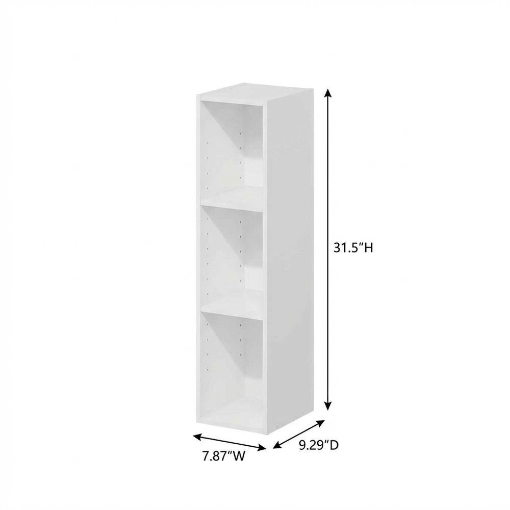 FurniFact - Wooden bookcase with compact design for versatile storage - White price history on PriceWatchPro