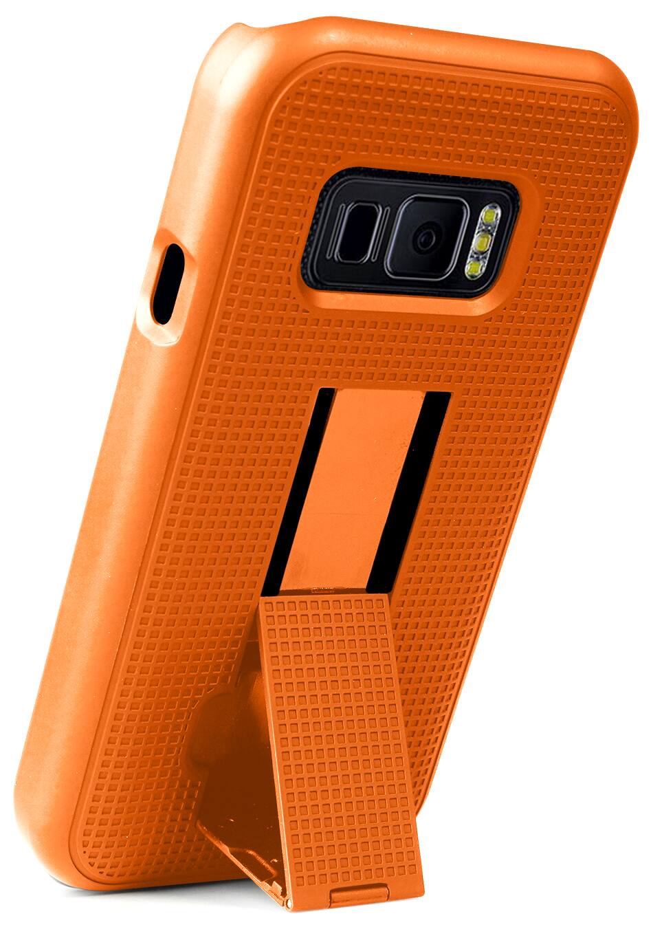 Alt View 6. Nakedcellphone - Slim Case for Samsung XCover FieldPro Phone (with Kickstand) - Orange.