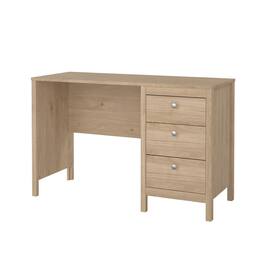 FurniFact - 3-Drawer Home Office Desk for Computer Work or Study Table - Brown