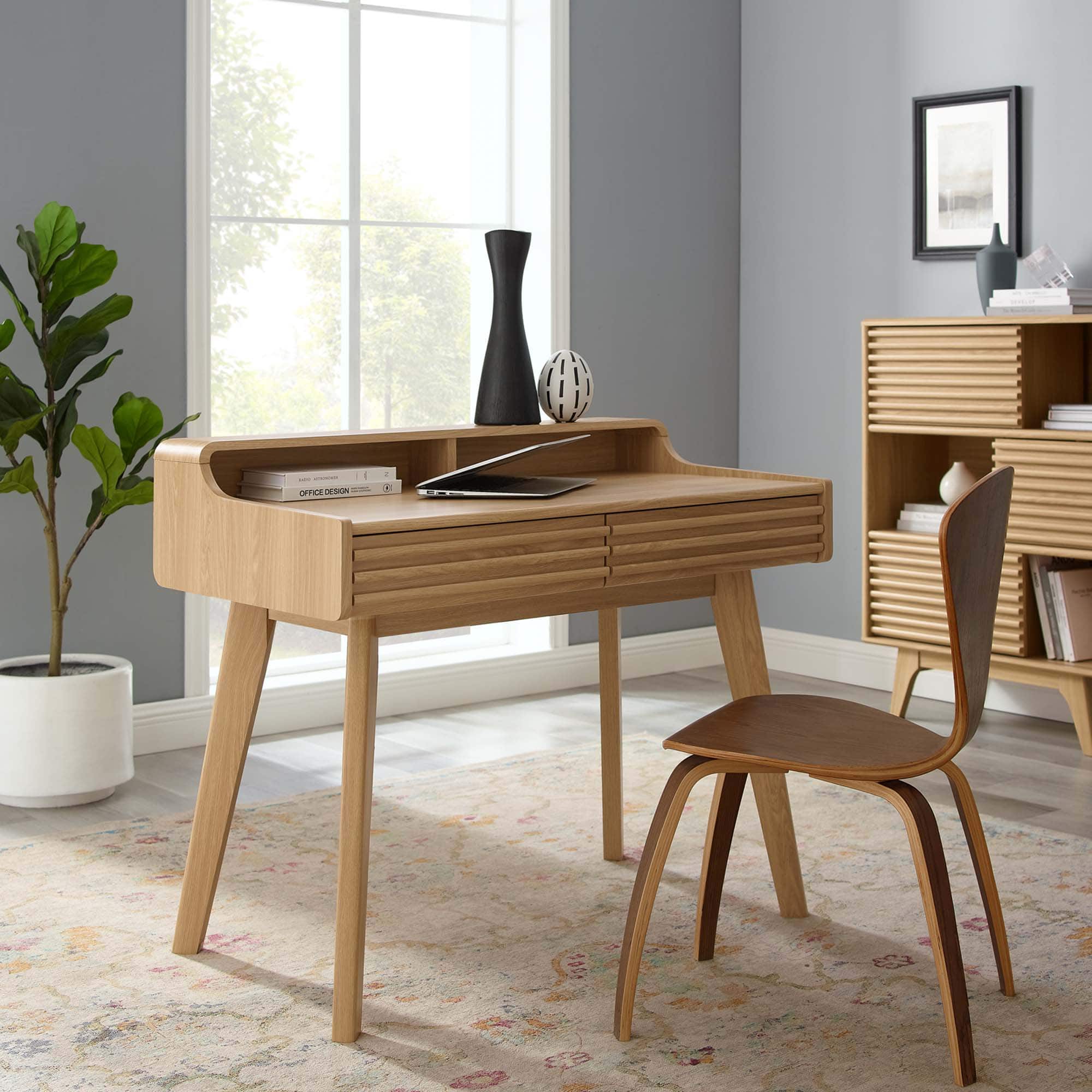 Render Writing Desk by Modway - Oak