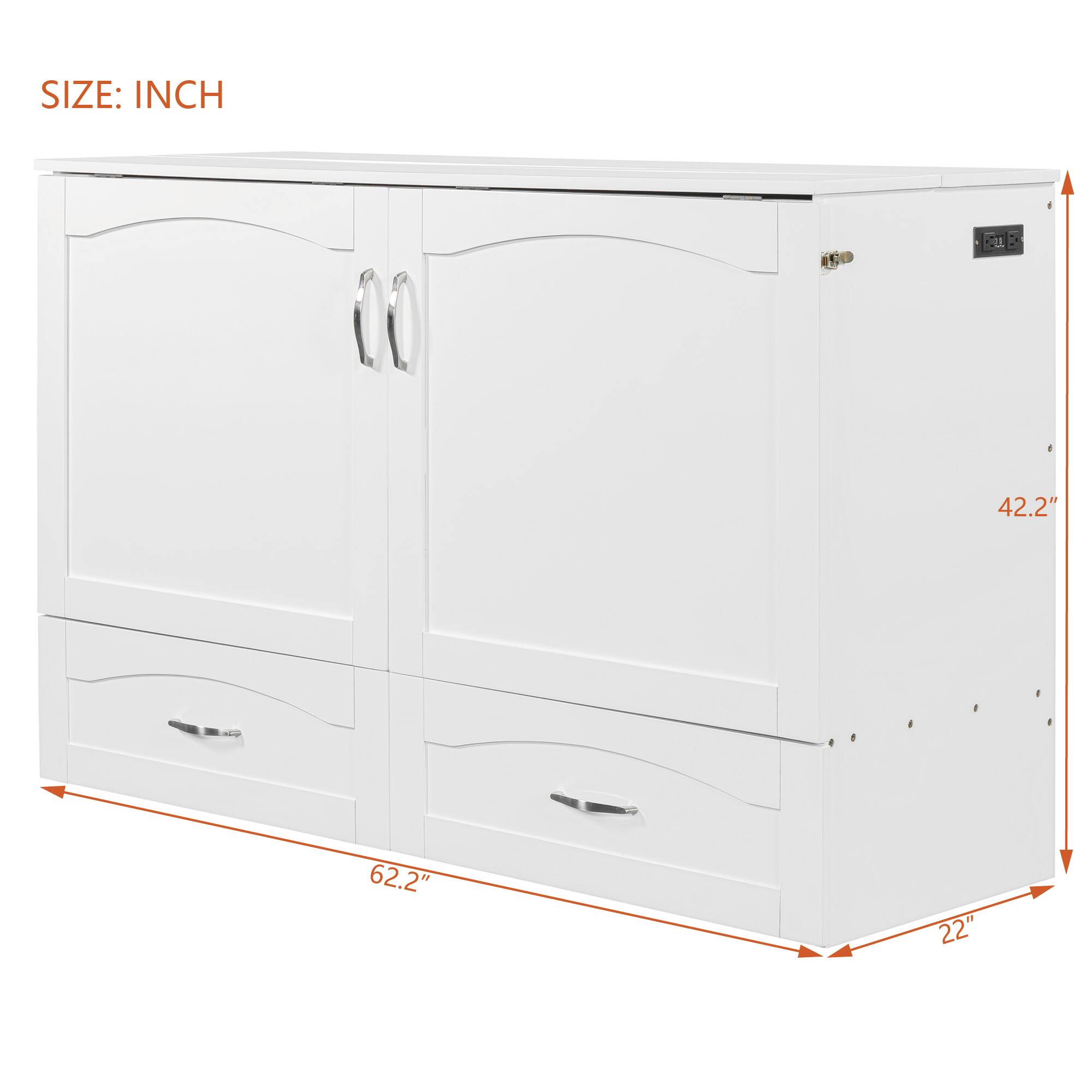 SIZE: INCH  
42.2" x 62.2" x 22"