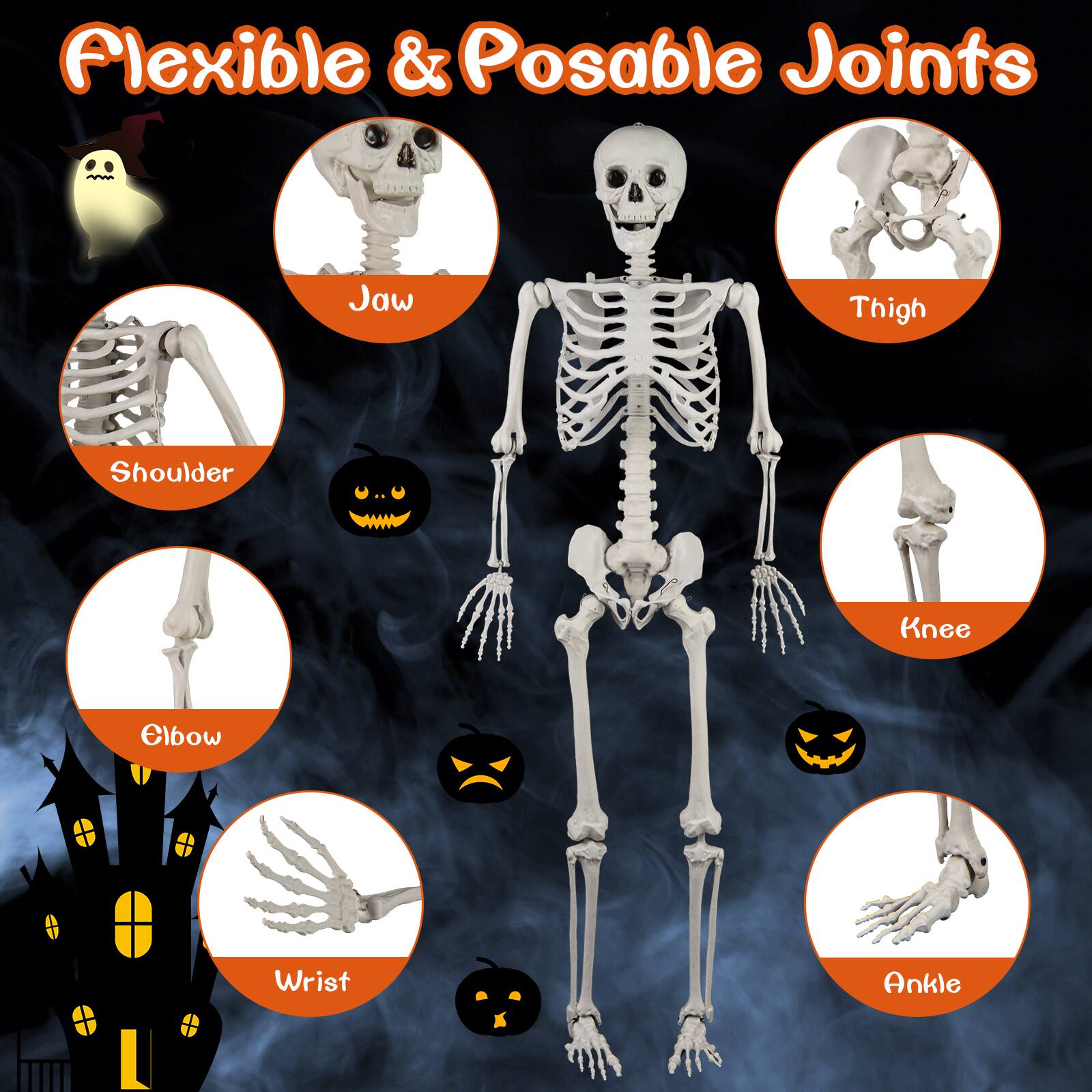 Flexible & Posable Joints

- Jaw
- Thigh
- Shoulder
- Knee
- Elbow
- Wrist
- Ankle