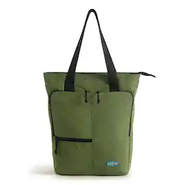 Bagsmart - Paz 20L Totepack, Convertible Backpack with Hidden Straps & 15.6" Laptop Compartment for Commute & Travel - Moss