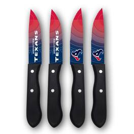 Woodrow - 4-Piece Stainless Steel Steak Knife Set - Multicolor