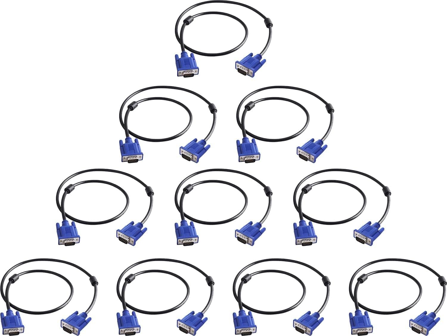 Core Tech - VGA to VGA Monitor Cable with Dual Ferrite Cores, 10-Pack - 3 ft - Blue price history on PriceWatchPro