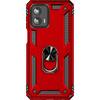 Front. SaharaCase - Military Kickstand Case for Motorola Moto G 5G (2023) - Red.