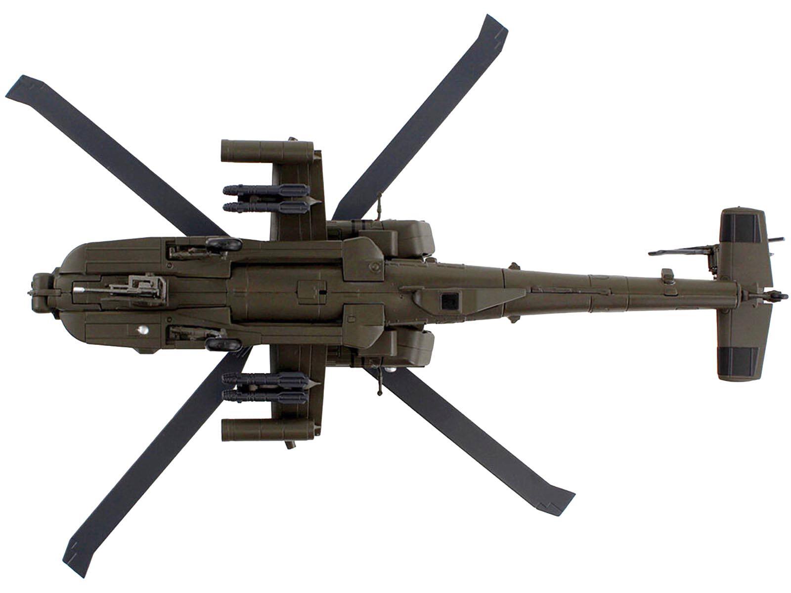 Left. Hobby Master - Boeing AH-64D Apache Tyrone Biggums 4th Combat Aviation Brigade Operation Atlantic Resolve 2018-2019 US Army 1/72 - Green, Grey.