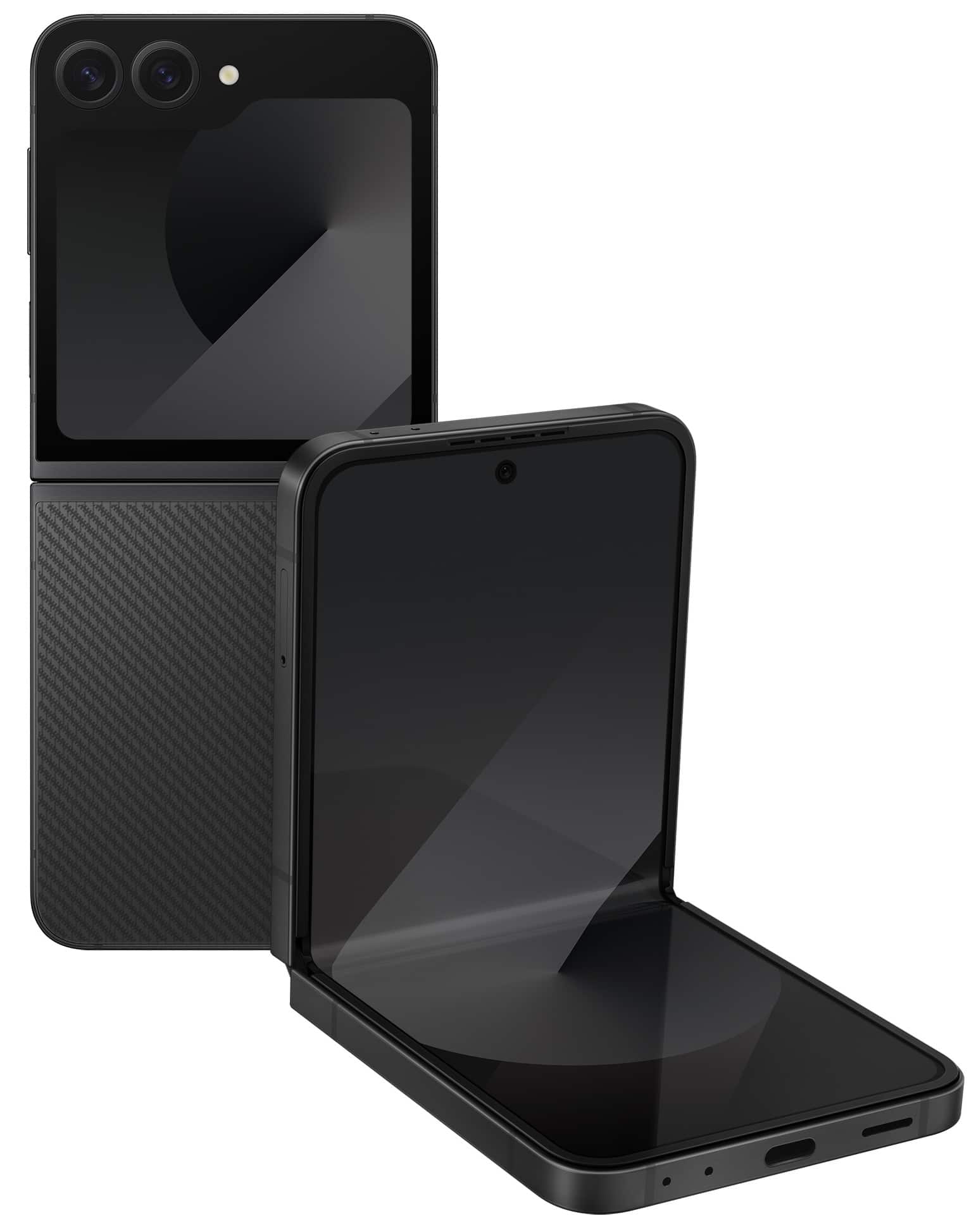 Front. Samsung - Samsung Galaxy Z Flip6 512GB F741U Unlocked - Crafted Black.