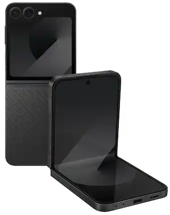 Front. Samsung - Samsung Galaxy Z Flip6 512GB F741U Unlocked - Crafted Black.