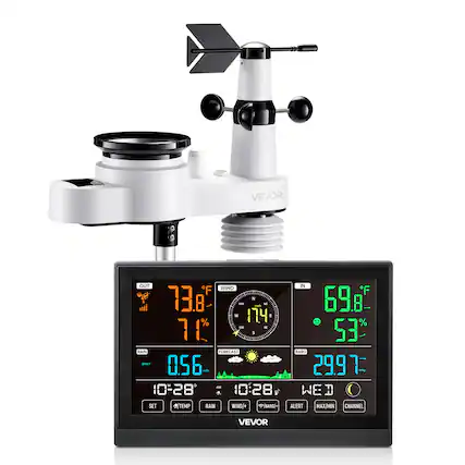 VEVOR
OUT
WIND F 73.8F N - N mph % W 174 1 - - 71%
RAIN FORECAST 0.56 MM 10-28 . 10:28
SET TEMP RAIN WIND/+ IBAROI- IN F 69.8F 53%
BARO 29.97
WED ALERT MAX/MIN CHANNEL
VEVOR