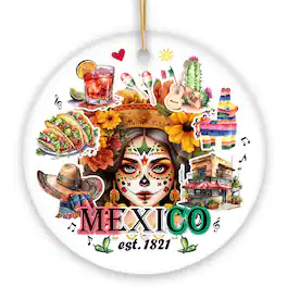 OrnamentallyYou - Vibrantly Colorful and Cultural Mexican Traditional Christmas Ornament Mexicano Gift and Souvenir - Multi-colored