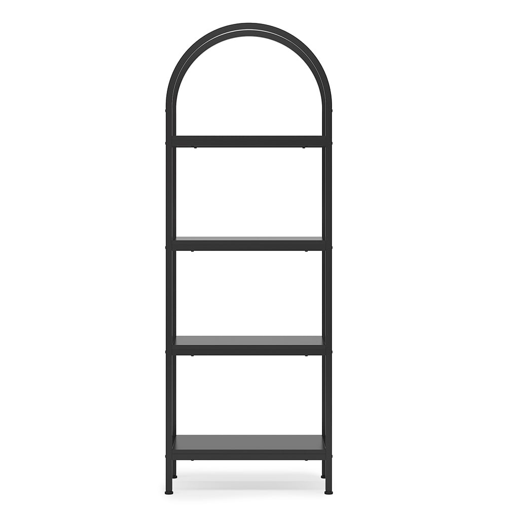 Angle. Kadyn - Kadyn Book Storage Display Book Shelf,4-Tier / 5-Tier Bookshelf, Arched Bookcase Display Rack with Storage Shelves - Black.