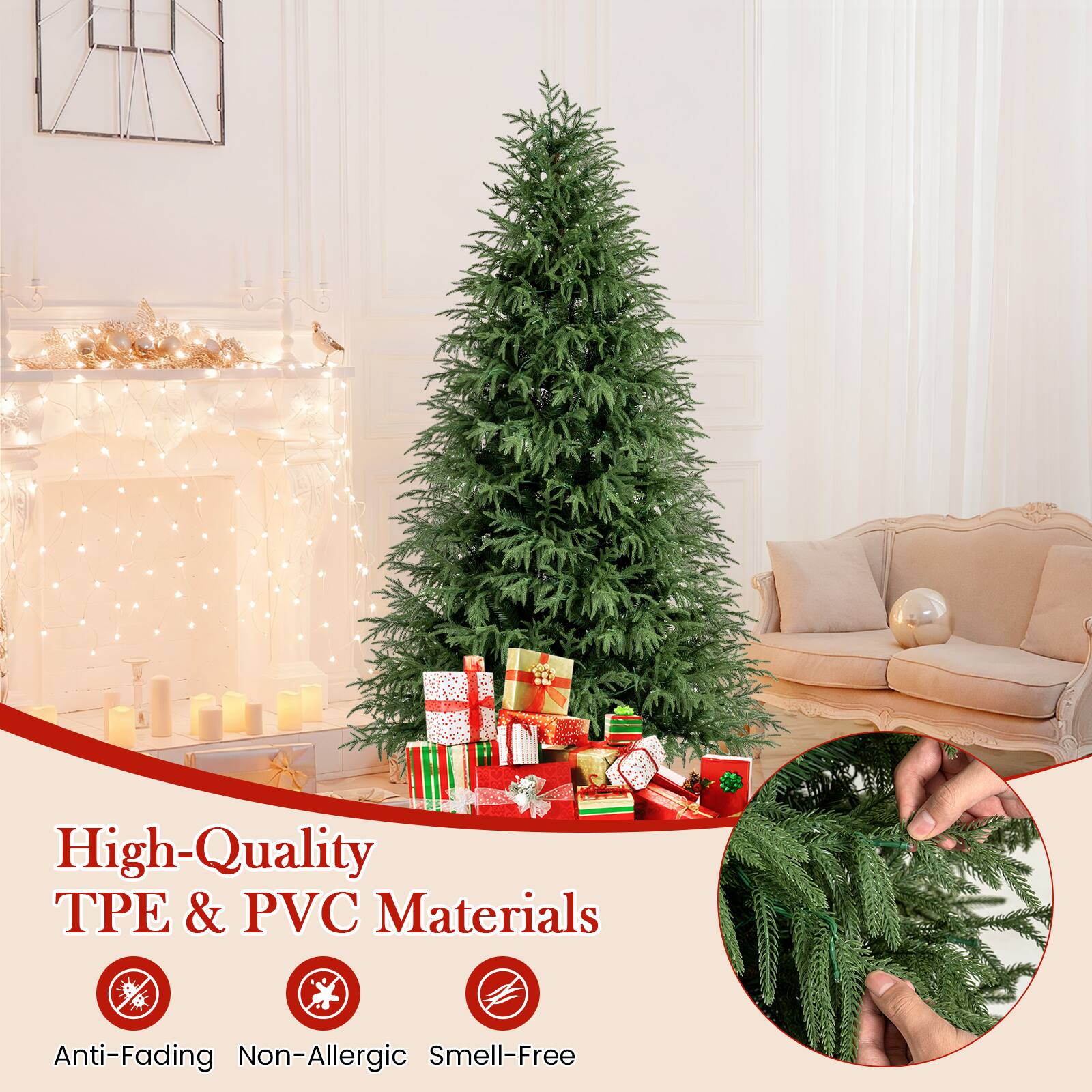 High-Quality TPE & PVC Materials  
Anti-Fading  
Non-Allergic  
Smell-Free