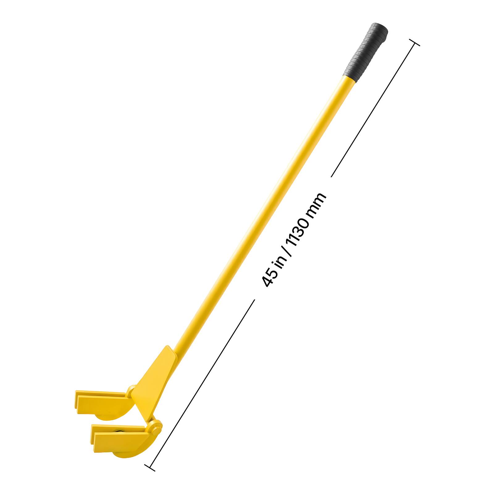 Alt View 4. VEVOR - Pallet Buster Tool, 41 Inch Carbon Steel Handle Wrecking Pry Bar, 2000 lbs Weight Capacity, Heavy Duty Deck Board - Yellow.
