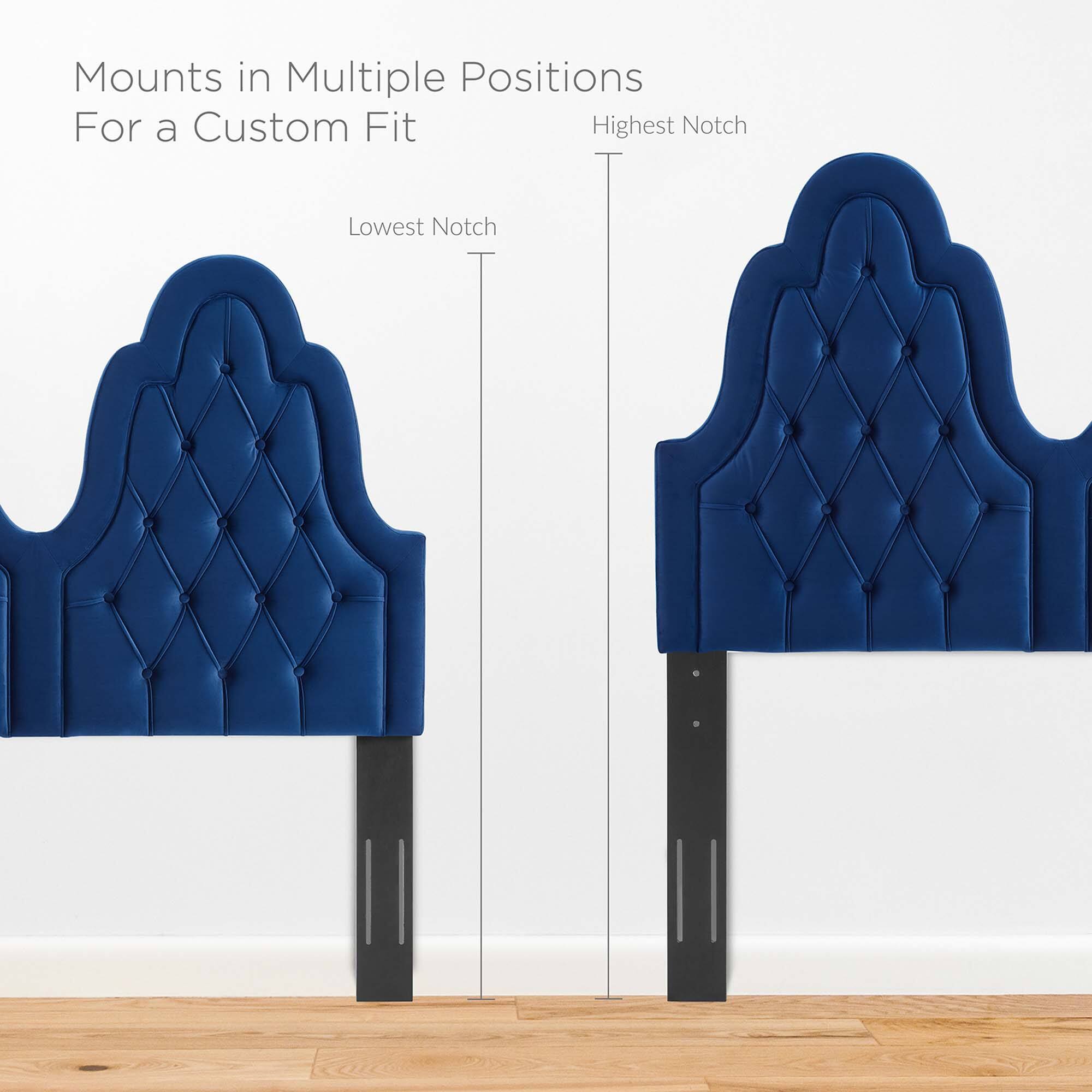 Mounts in Multiple Positions  
For a Custom Fit  

Lowest Notch  
Highest Notch