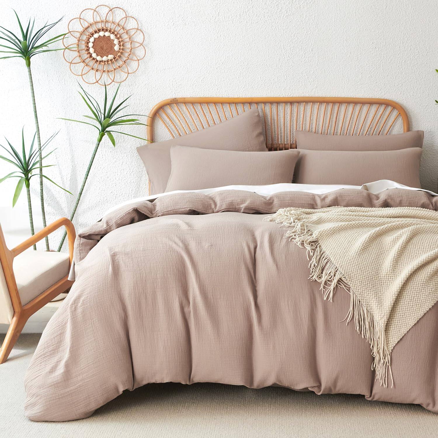 Beige Brown (No Comforter)-Queen