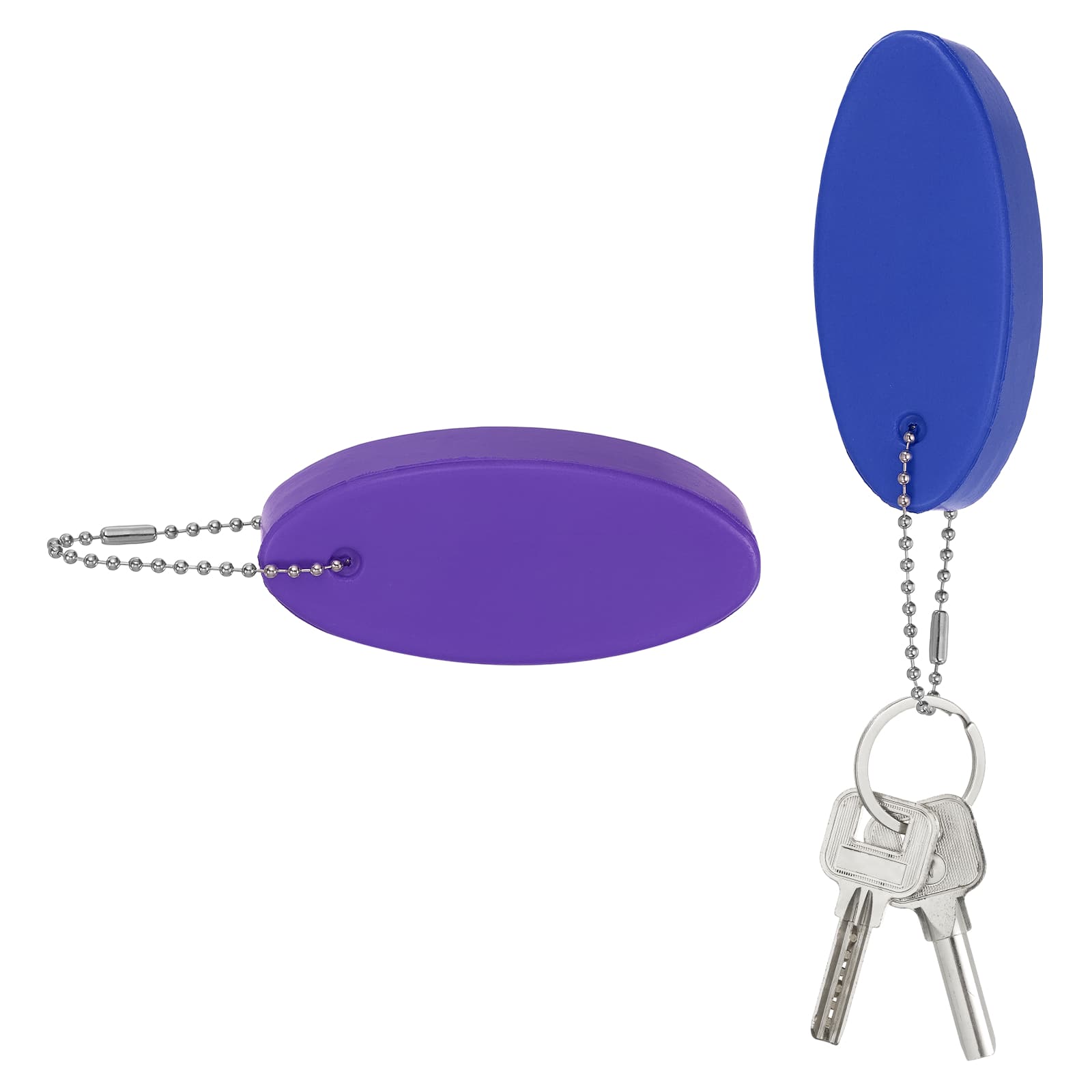 Unique Bargains - Floating Keychain, Bright Color Key Float Keyring Holder Waterproof, 2pcs - Fits Boating/Fishing/Swimming/Water Sports - Blue, Purple price history on PriceWatchPro
