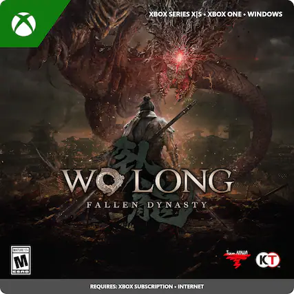 Wo Long: Fallen Dynasty Xbox Series X|S Xbox One Windows Mature 17+ M ESRB Team NINJA KT REQUIRES: Xbox Subscription Internet - M (Mature 17+)