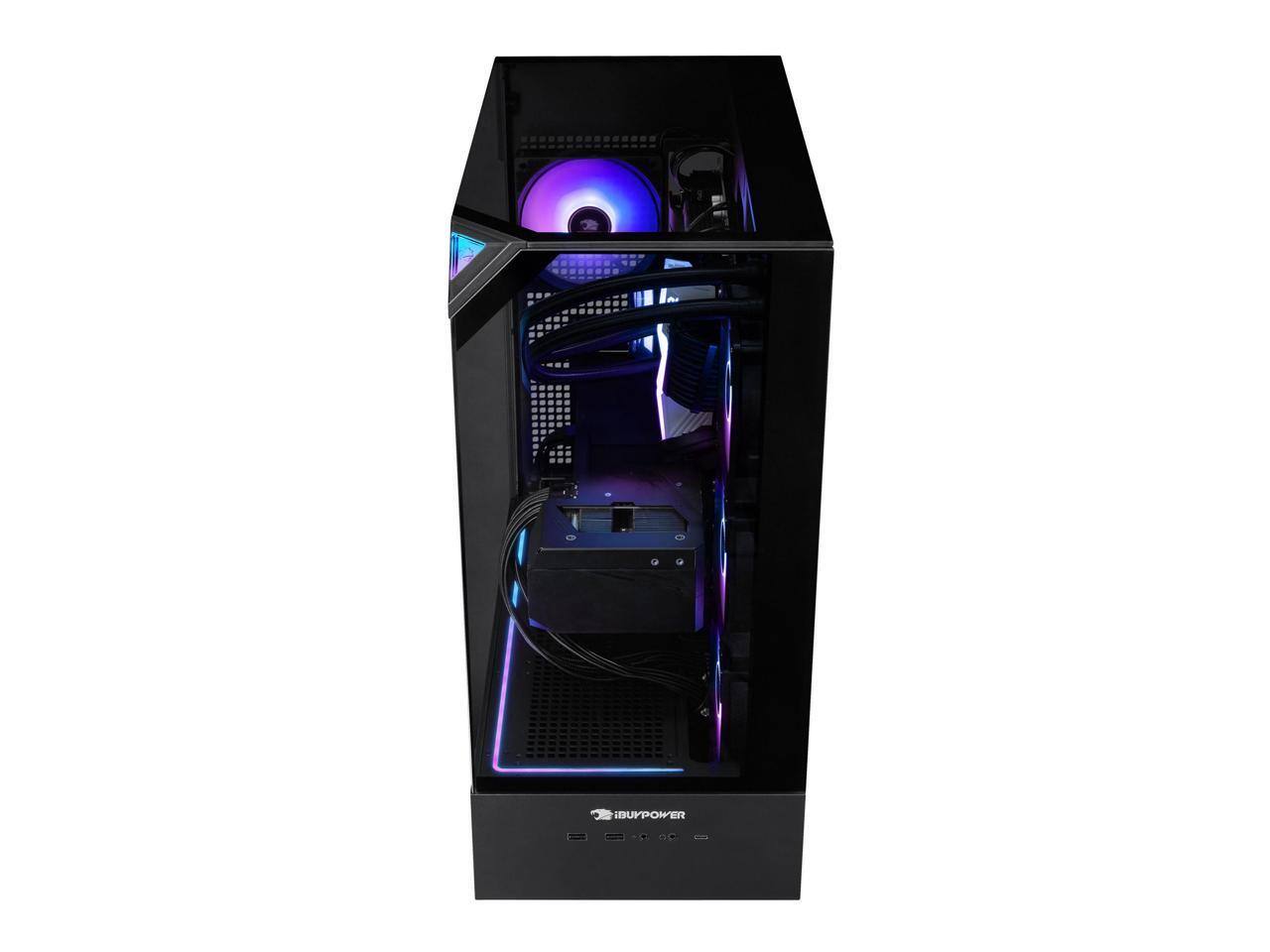 Alt View 6. iBUYPOWER - iBUYPOWER Element Gaming PC - Ryzen 7 9850X3D, RX 9070XT 16GB, 32GB DDR5, 1TB SSD, Win 11, KB+Mouse - Black.