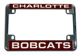 Rico Industries - Charlotte Bobcats Throwback Chrome Motorcycle, RV or Trailer License Plate Frame - Multi