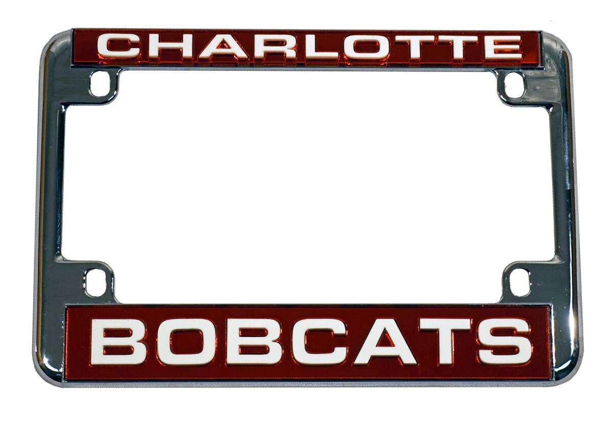 Charlotte Bobcats Throwback Chrome Motorcycle License Plate Frame - also Recreational Vehicles, RVs, Bikes & Scooters