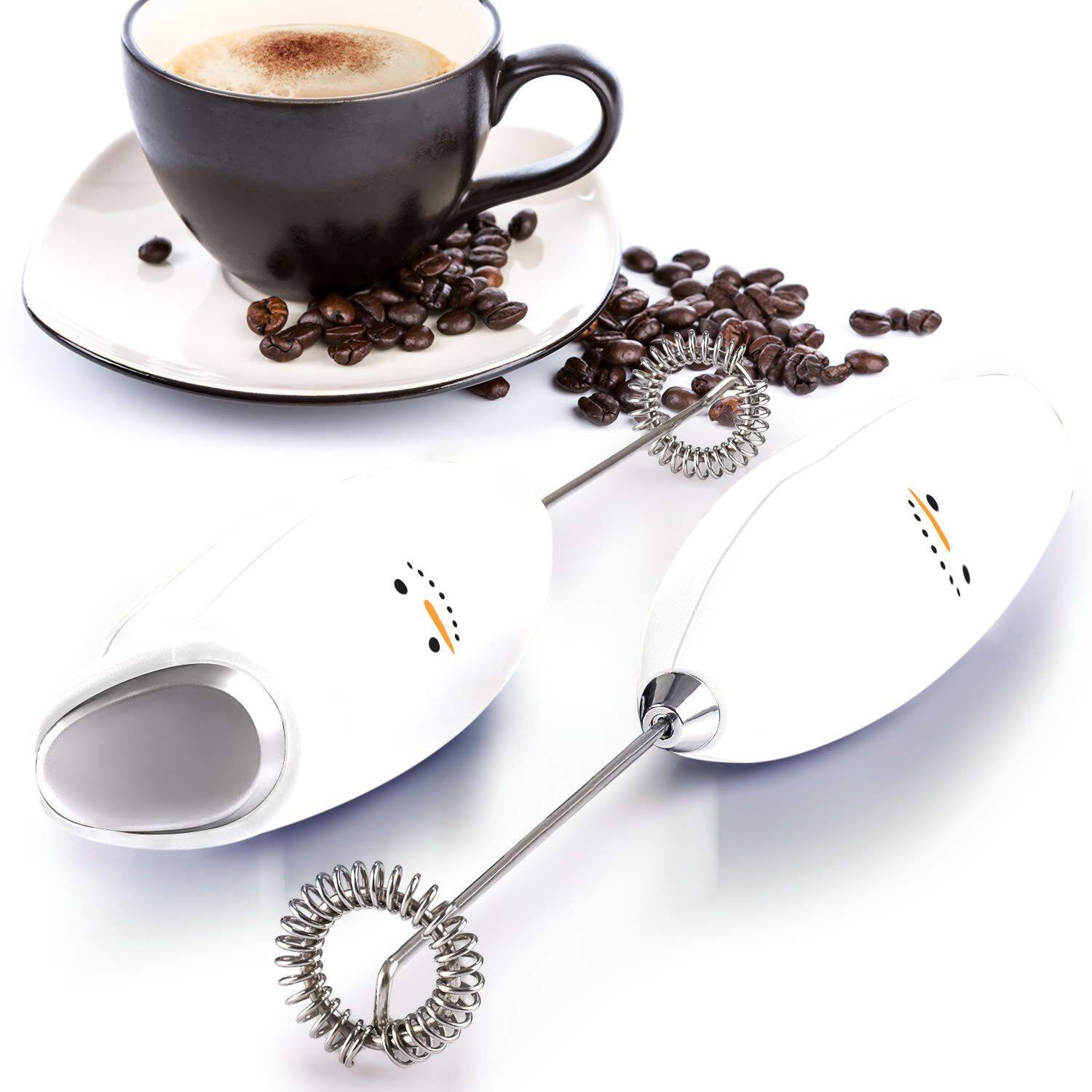 Alt View 2. Zulay Kitchen - Zulay Kitchen Powerful Milk Frother Handheld Foam Maker for Lattes by Milk Boss - Snowman.