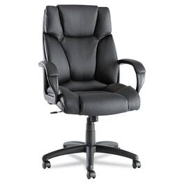Hivvago - High-Back Swivel Tilt Soft Touch Leather Office Chair - Black