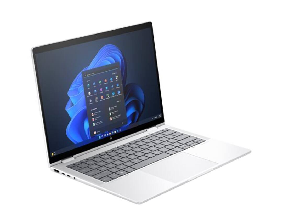 Alt View 4. HP - HP Elite x360 1040 2-in-1 Laptop 14.0 WUXGA Display (Intel Ultra 7-155H, Win 11 Pro) w/DKZ USB Port Expander - Silver.