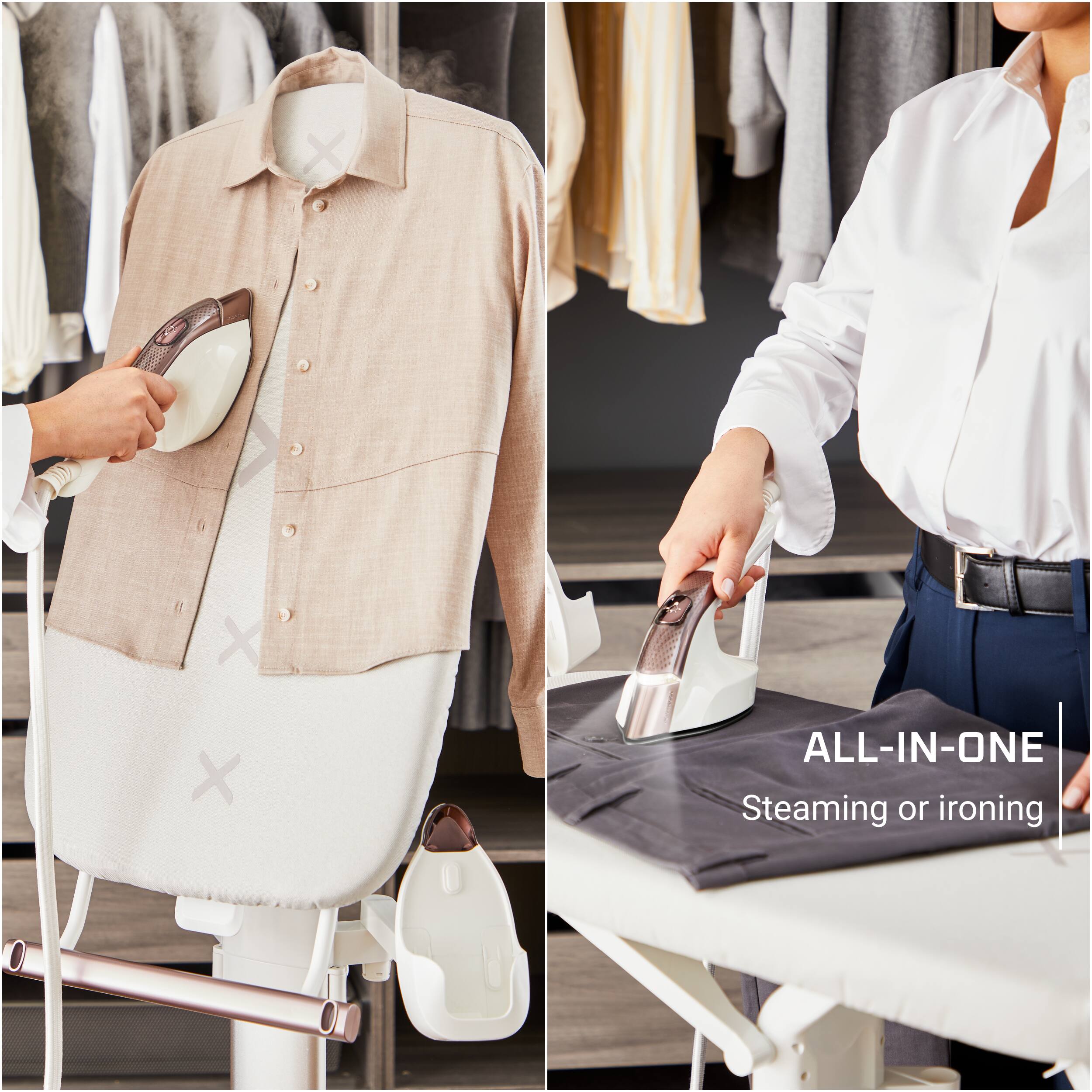 ALL-IN-ONE Steaming or ironing