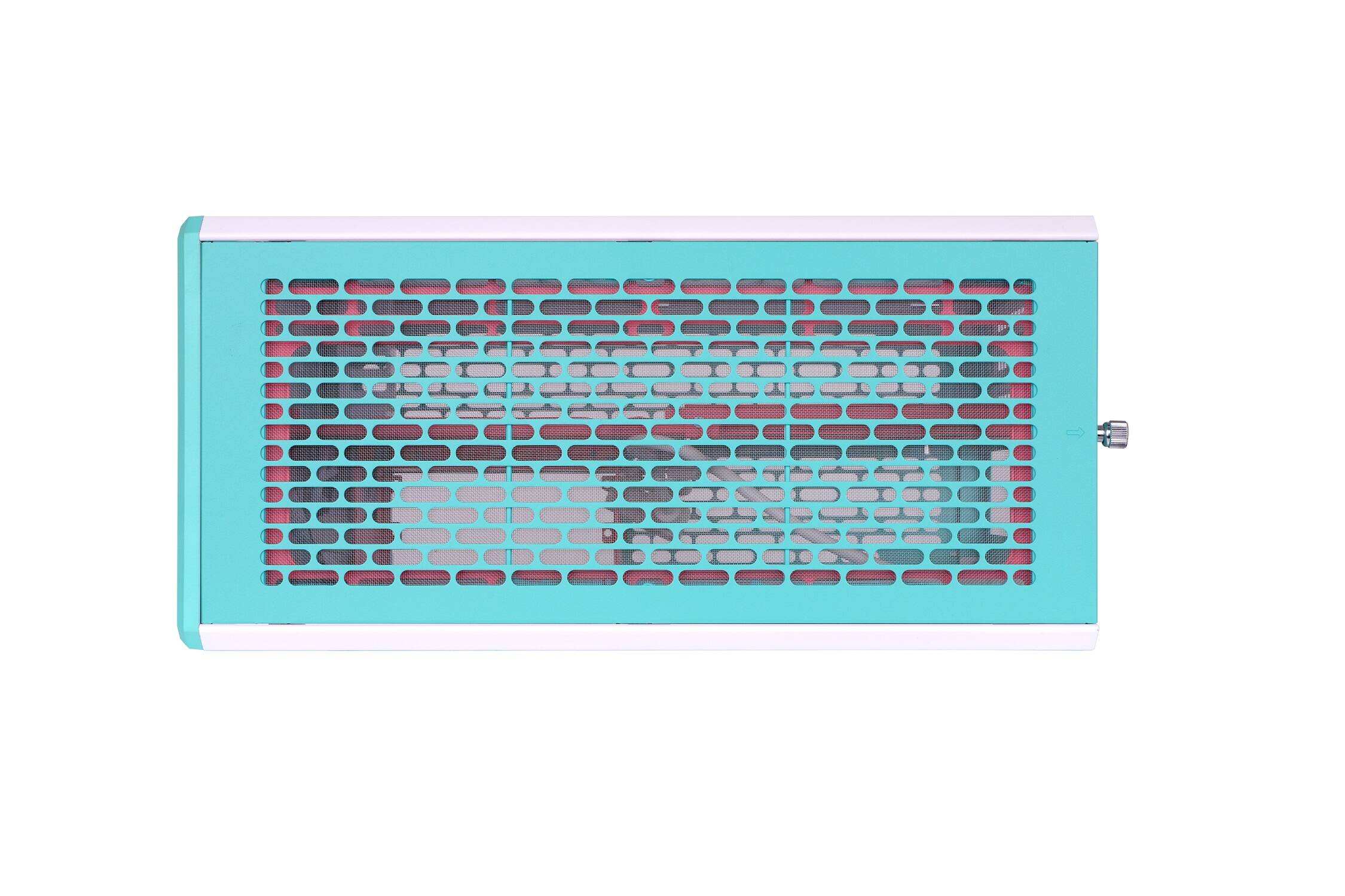 Alt View 5. Thermaltake - TR100 SFF mITX Mini Tower PC Case with PCIe 4.0 Riser Cable Included - Mint Strawberry.