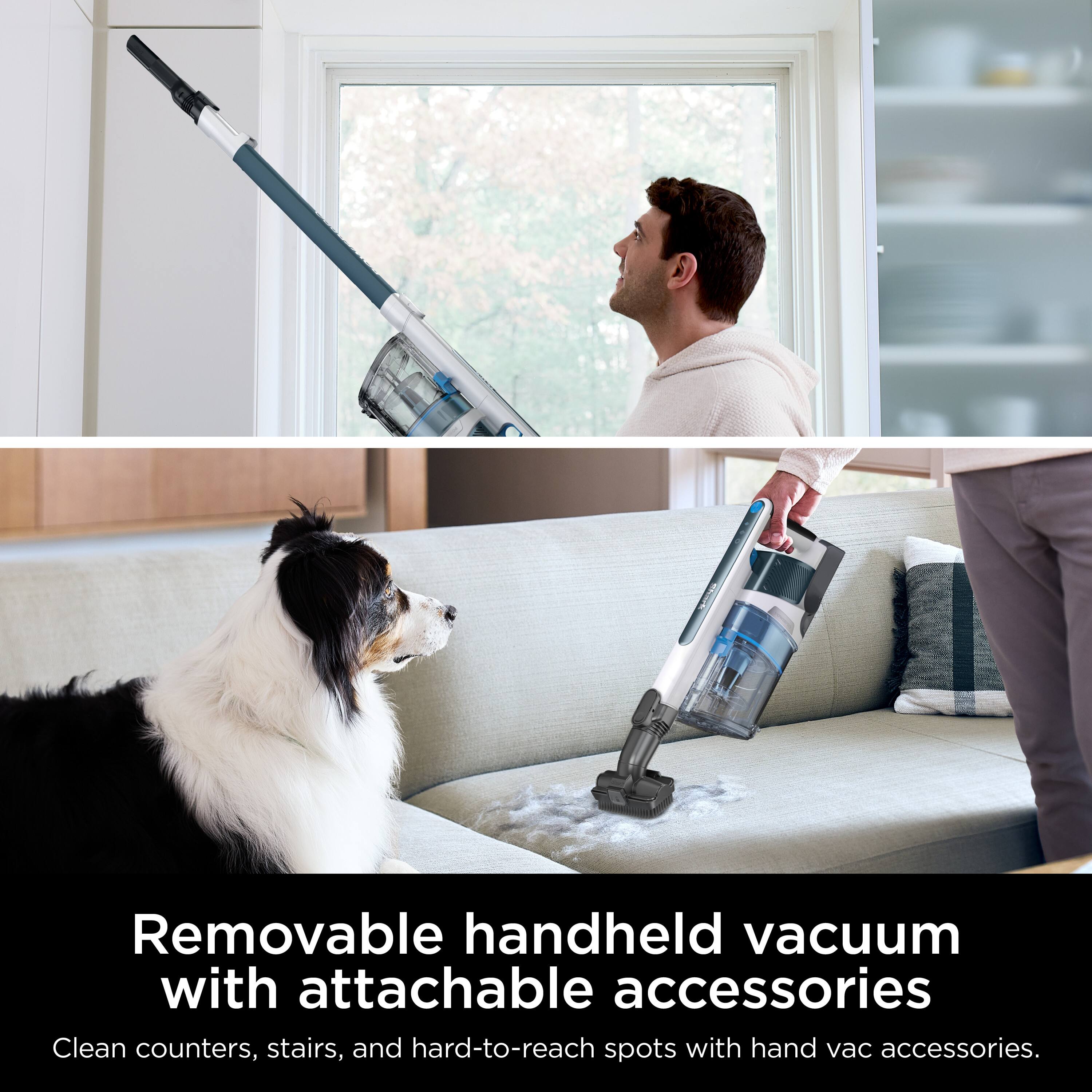 Removable handheld vacuum with attachable accessories

Clean counters, stairs, and hard-to-reach spots with hand vac accessories.