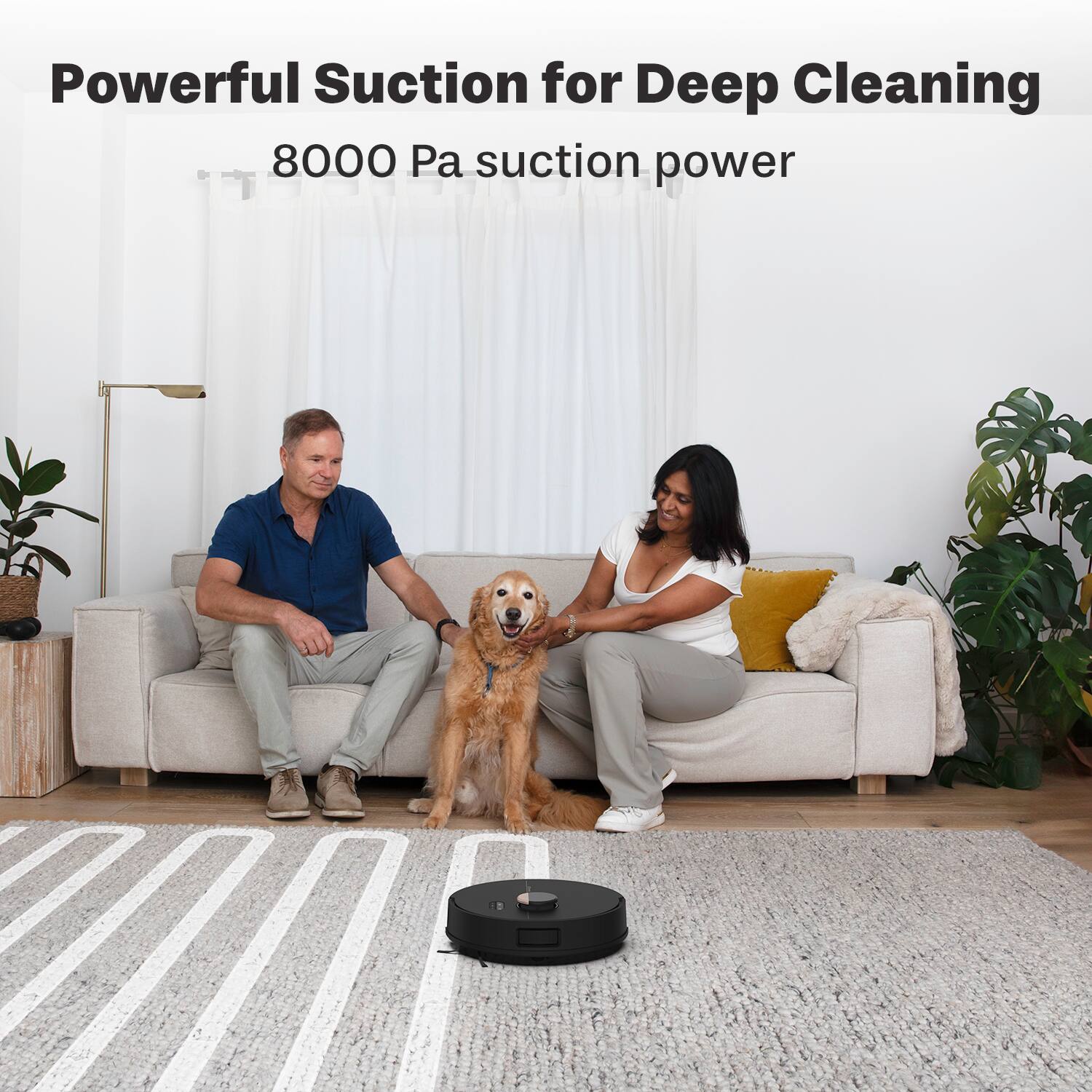 Powerful Suction for Deep Cleaning  
8000 Pa suction power