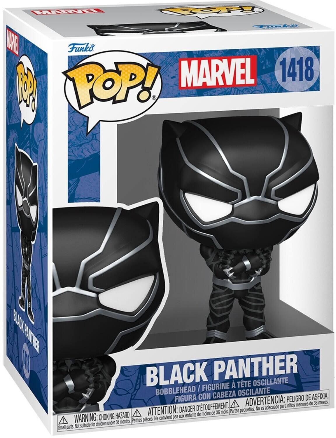 MRI FOPY Tpk AG Funko. MARVEL 1418 B 1 POP! - BLACK PANTHER FIGURINE TTE OSCILANTE BOBBLEHEAD / OSCILANTE FIGURA CON CABEZA PELIGRO DE ASFIXIA D'TOUFFEMENT. ADVERTENCIA: para nios menores de 36 meses DANGER D pequerias. No es adecuado HAZARD. ATTENTION: enfants de moins de 36 mois. Partes WARNING: CHOKING Ne convient pas aux 36 months, Petites pieces. Not suitable for children under Smal parts.