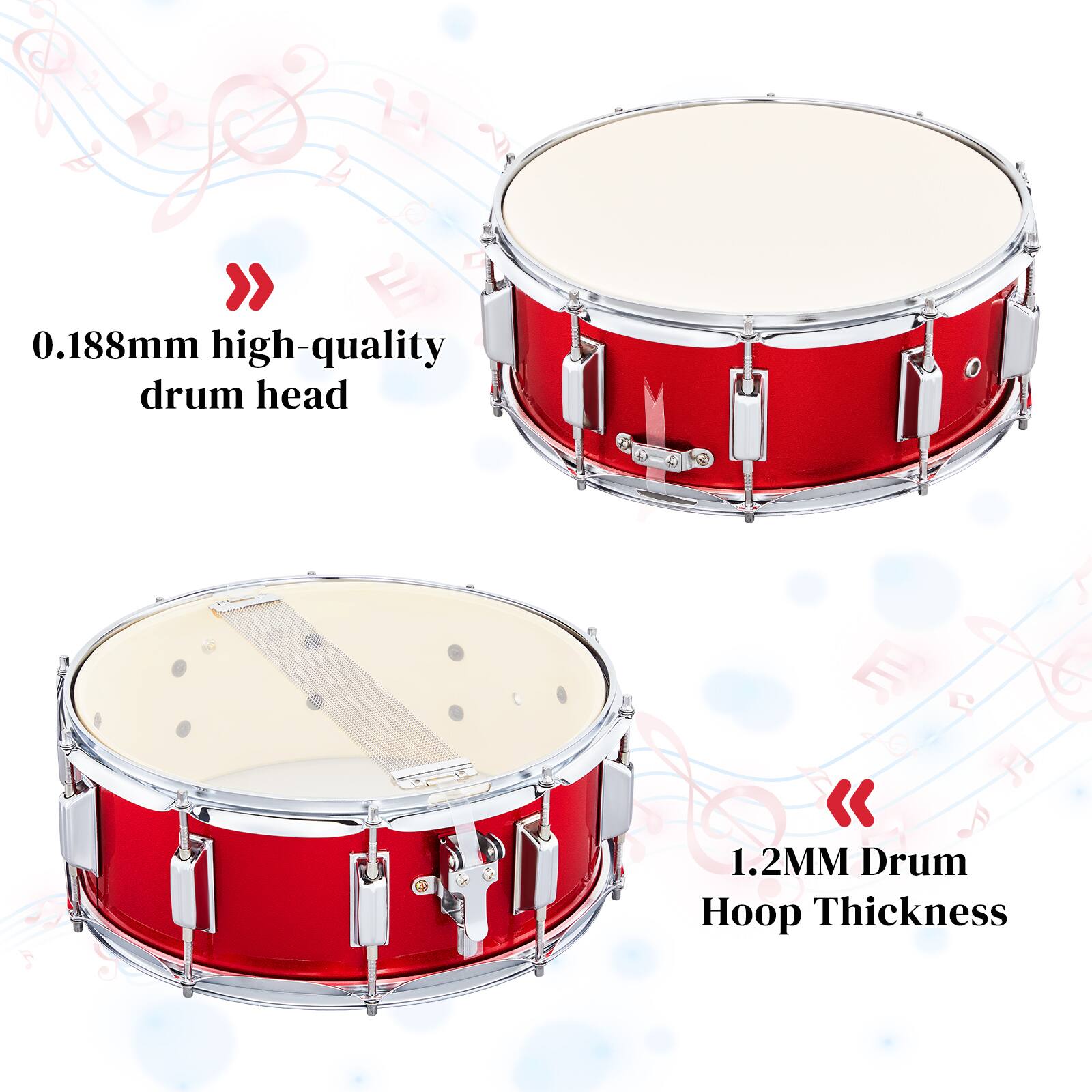 0.188mm high-quality drum head

1.2MM Drum Hoop Thickness