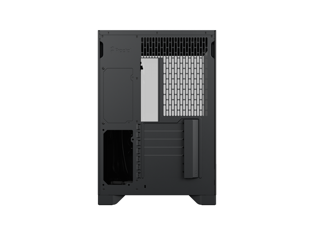 Alt View 6. Fractal Design - Fractal Design Pop 2 Vision Black RGB - Dual-Chamber Case with Glass Panels, 4 RGB Fans, Spacious E-ATX/ATX/mATX/ITX - Black.