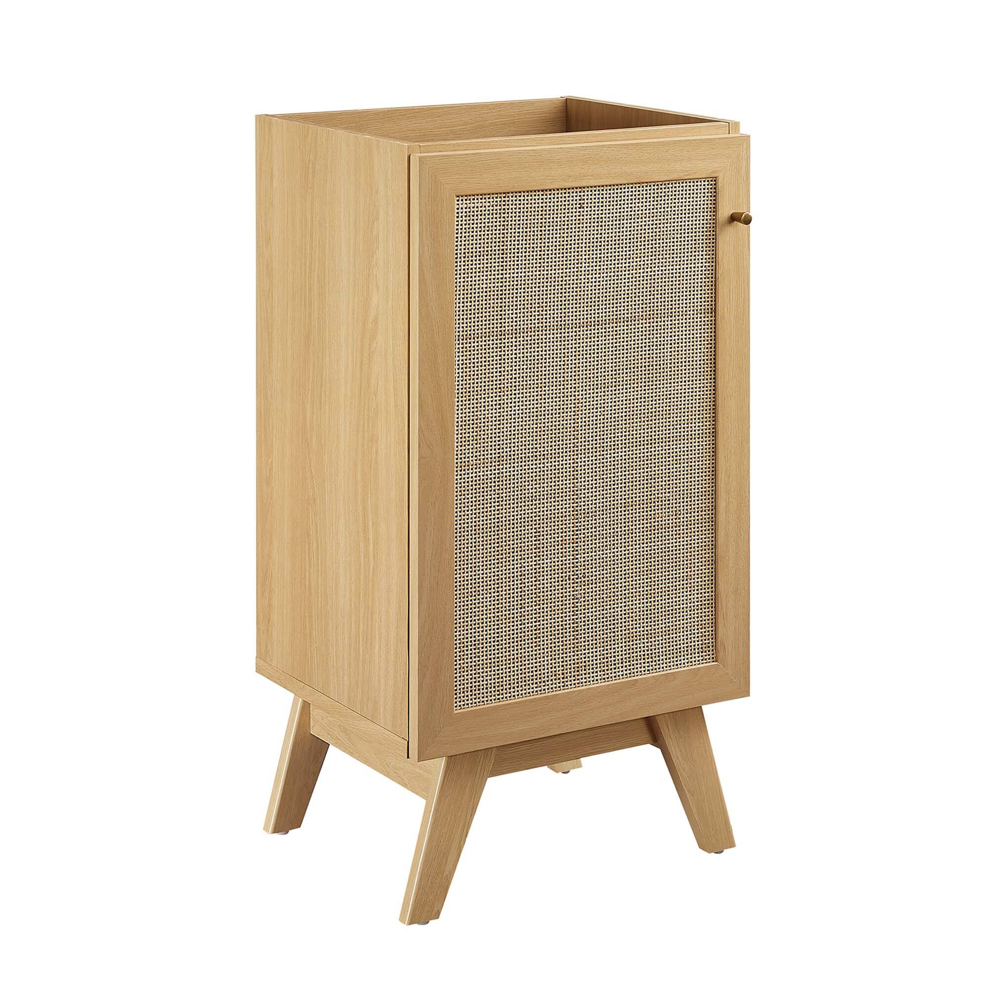 Alt View 2. Modway - Soma Bathroom Vanity with White Basin Included by Modway - Oak White.